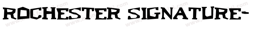Rochester Signature字体转换